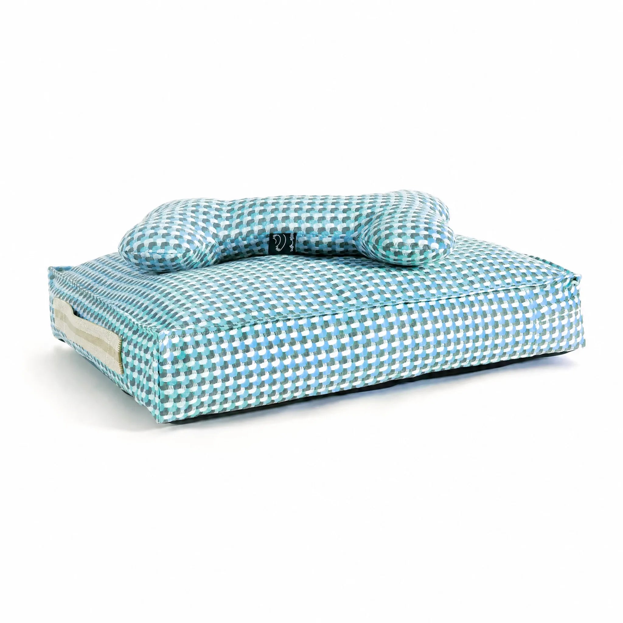 Dog Bed with Matching Bone Pillow