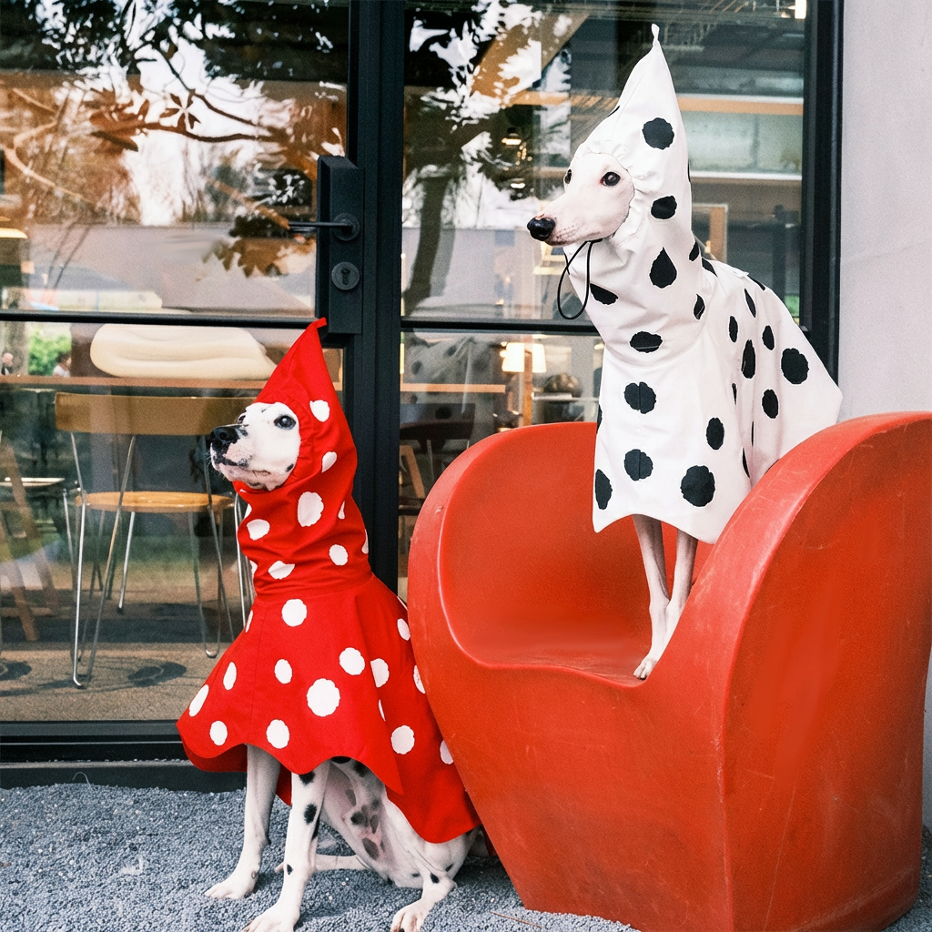 Cute Polka Dot Dog Raincoat