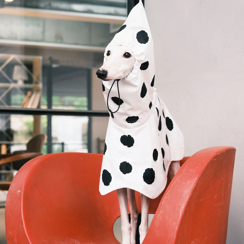Cute Polka Dot Dog Raincoat